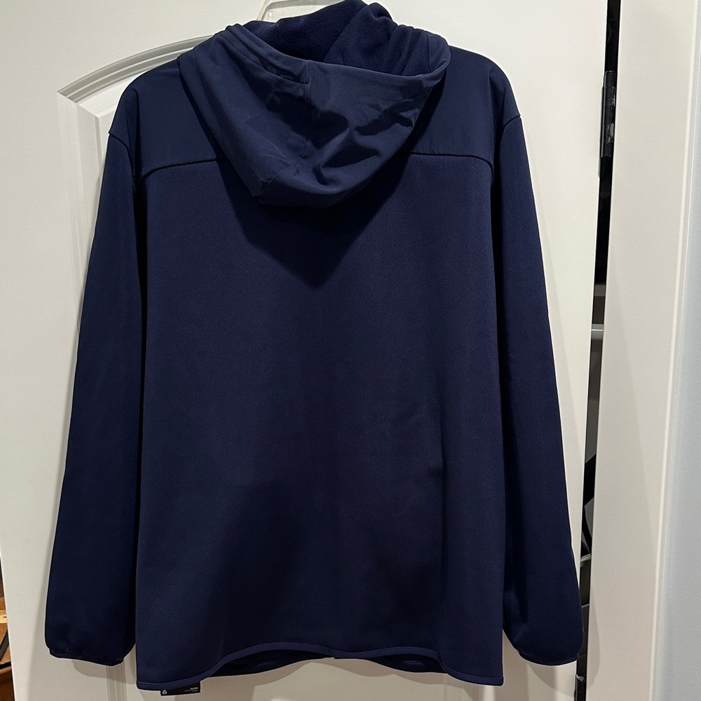 UA STORM Notre Dame Men's Navy and Gold Fleece Hooded Jacket - Picture 4 of 5